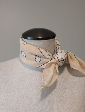 Beige Cream New Bandana Neck Scarf - Women's Accessory